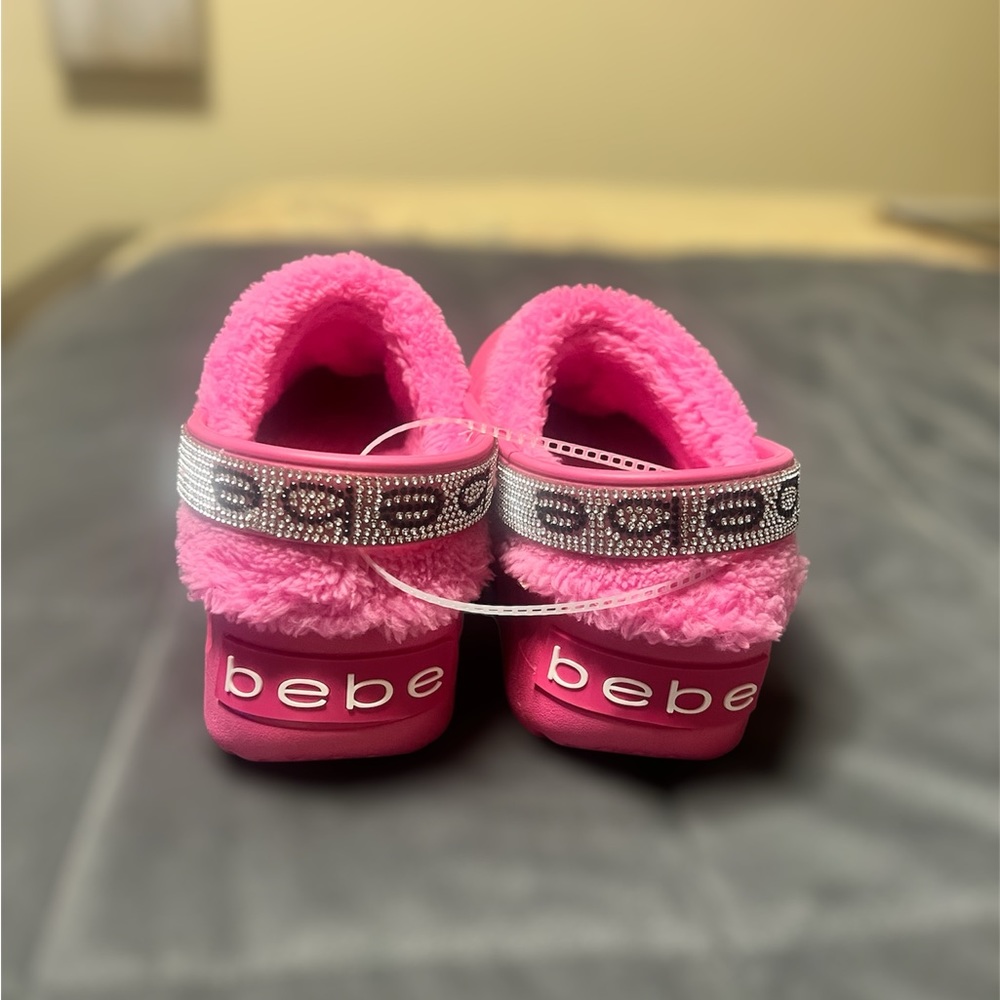 Bebe slides with rhinestones